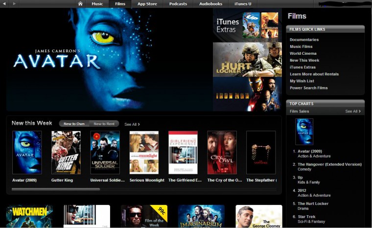 Теперь фильмы в iTunes будут появляться через 2 недели после проката