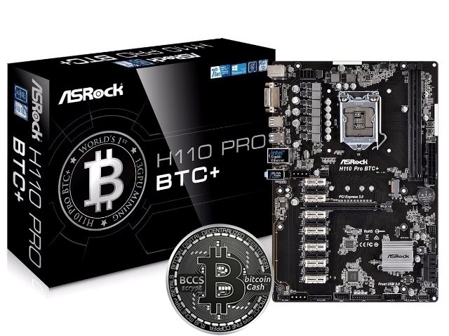 ASRock H110 Pro BTC +: 13 GPU — материнская плата для майнинга криптовалют