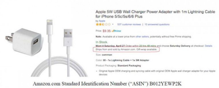 Apple утверждает, что 90% кабелей и зарядок с Amazon – подделки