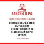 Совфед одобрил закон об усилении ответственности за незаконный оборот оружия