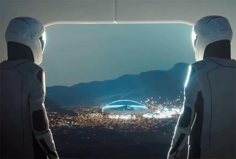 Демонстрационный ролик SpaceX, который показывает колонизацию Марса  Кадр: CNET Highlights / YouTube